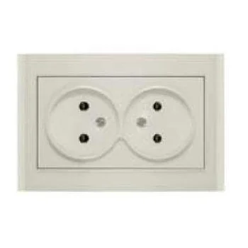 Розетка 2-м СП Бриллиант 16А IP20 без заземл. сл. кость UNIVersal 7948738